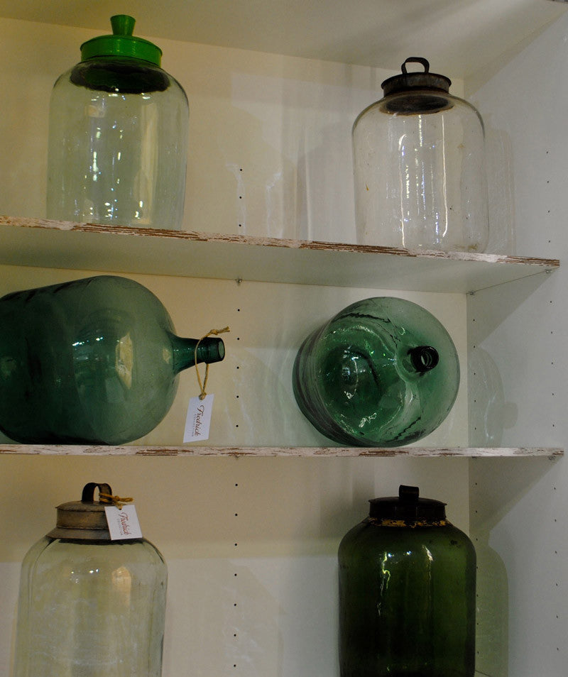 Green Glass Jars