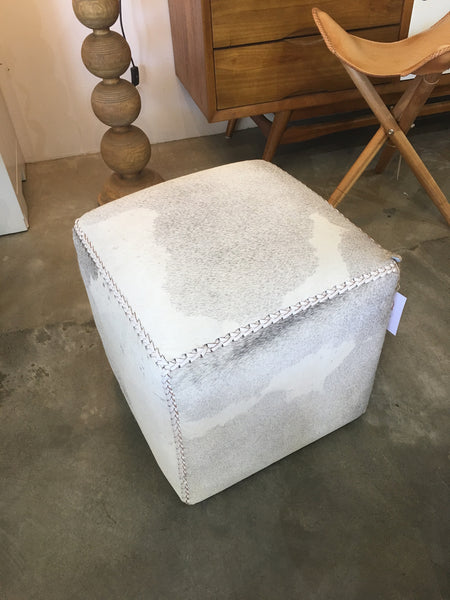 Goat Hide Square Stool