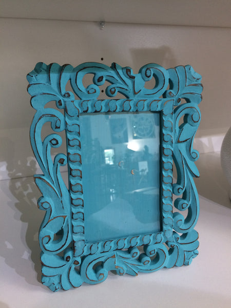 Turquoise Batik Picture Frame