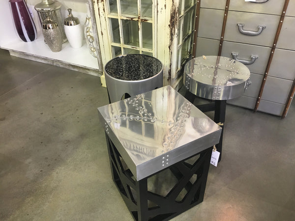 Aluminium Top Rivet Stool or Side Table