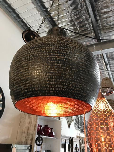 Black Copper Patterned Light